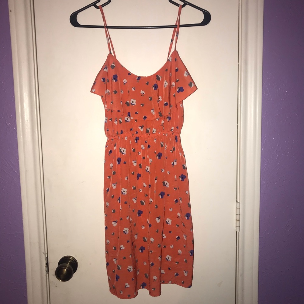 orange flower dress